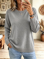 Women's Classic Crewneck Slouchy Knit Sweater