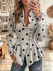 Women's Polka Dot Peplum Jacket